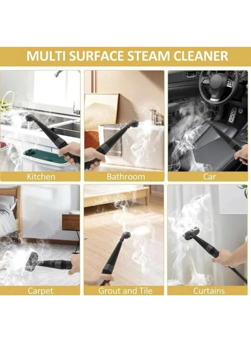 Denx Handheld Steam Cleaner 1200W, 300kPa High-Pressure, 350ml Tank, 9 Attachments – Portable Multi-Surface Cleaner for Floors, Kitchen, Bathroom, Cars, Windows & Upholstery - Image 4